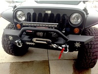 Pare-chocs de voiture 4x4 4x4 accessoires tout-terrain avec lumières pour Jeep JK barre avant