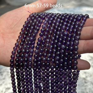 Hạt đá Amethyst tự nhiên loại A, hình tròn, kích thước 3mm <span class=keywords><strong>4mm</strong></span>, đá rời dùng làm nguyên liệu làm đồ trang sức tự chế - Product Image 3