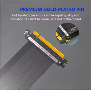 Câble d'extension de carte graphique PCI-E 4.0 16X à X16 à 90 degrés 10-120CM pour RTX4070Ti <span class=keywords><strong>RTX4080ti</strong></span> RX6700XT RX6800XT - Product Image 4