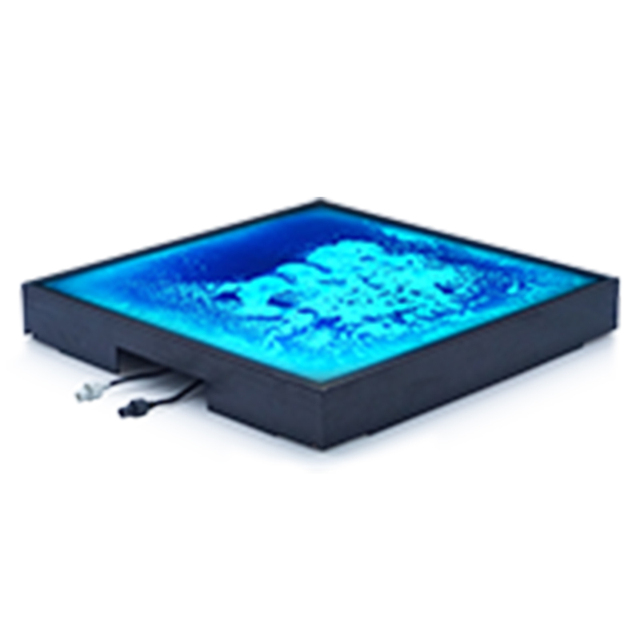 Color Changing Liquid LED Floor Tile Light RGB Dance Floor Panel for Stage Wedding Party Decoration 50*50*7cm