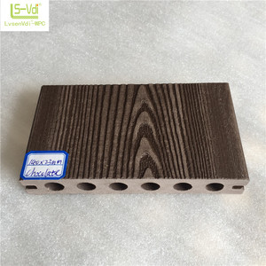 140*23mm chocolate color timber wood plastic composite flooring and wpc decking - Product Image 2