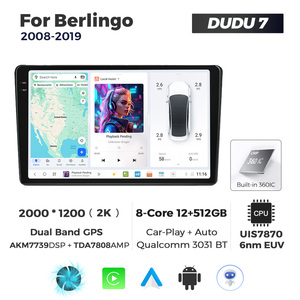 Dudu7 xe Bảng điều khiển Stereo Màn hình cảm ứng Android 13 5 gam Wifi BT <span class=keywords><strong>GPS</strong></span> cho Citroen berlingo 2008 2019 xe thông minh hệ thống <span class=keywords><strong>GPS</strong></span> - Product Image 2