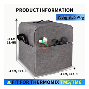 Pièces <span class=keywords><strong>de</strong></span> rechange pour blender Thermomixer TM5/TM6, tissu Oxford gris double couche, stockage latéral électrique, épaissi, usage domestique - Product Image 2