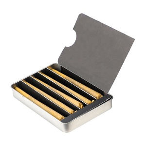 UKETA customized 5 pack king size paper insert Child proof sliding tin packaging box child resistant tin case