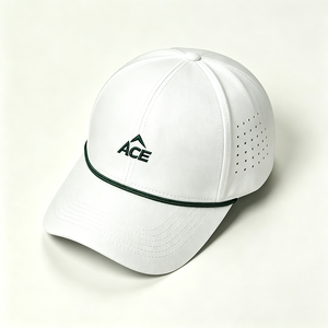 Gorra de Béisbol de 6 Paneles con Logotipo ACE Bordado Personalizado, Perforada y Transpirable, con Cuerda, 100% Poliéster, Unisex, para Deportes al Aire Libre - Product Image 5