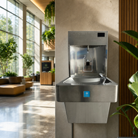 Fontaine à eau électrique en acier inoxydable 304 avec membrane RO précarbone pour jardin extérieur