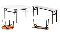 Table de salle à manger en bois pliable en mousse d'isolation acoustique blanche personnalisée, pour meubles de salle à manger et de bureau, vente en gros