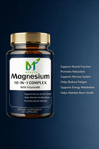 Suplemento Dietético OEM 10 en 1 de Magnesio y Vitamina <span class=keywords><strong>B6</strong></span>, Cápsulas de 300 <span class=keywords><strong>mg</strong></span> para Adultos - Product Image 2