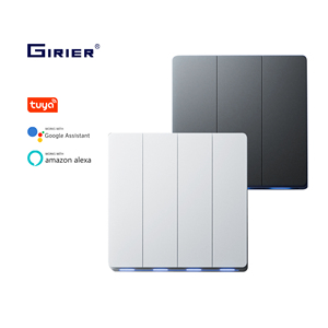 GIRIER Tuya 1/2/3/4 Gang Eu Wifi <b>Light</b> Push Button <b>Switch</b> Voice Control With Alexa Google Home Tuya Wifi W01/W02/W0 - Product Image 1