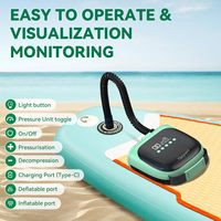 Pompe à air sans fil alimentée par batterie, pompe électrique portable rechargeable pour planche de SUP, flotteur de piscine, gonflables de camping