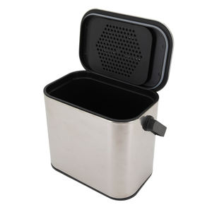 Küçük mutfak paslanmaz çelik kompost <span class=keywords><strong>Bin</strong></span> dikdörtgen açık üst depolama kovası sürdürülebilir çöp kutusu stoklanan kompost depolama - Product Image 6