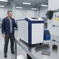 Mesin Las Serat Laser Portabel Industri Multifungsi 1500W 2000W 3000W 4 in 1 untuk Logam