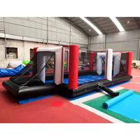 Terrain de football et de basketball gonflable géant commercial, en PVC durable, personnalisable pour plus de 10 personnes, intérieur/extérieur, installation facile