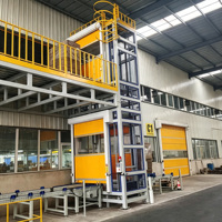 Plateforme élévatrice verticale hydraulique pour charges lourdes avec rail de guidage pour usine logistique