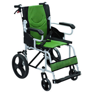Conception pliante de <span class=keywords><strong>chariot</strong></span> de voyage portatif de fauteuil roulant manuel en aluminium léger classique pour les personnes âgées et handicapées - Product Image 6