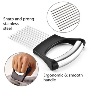 Utensili da Cucina: Supporto per Affettare Cipolle, Taglierina per Cipolle Grandi, Affettatrice per Limoni, Strumenti Ausiliari per Affettare Carne, Patate, Uova, Pomodori - Product Image 4