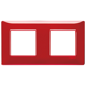 Vimar 4M (2+2) Plate Int71 Reflex Ruby Wall <b>Switch</b> Cover Red - Product Image 1