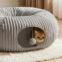 Coussin tunnel pour chien XL en velours 100% coton, confortable, doux, amovible et lavable en machine, vente en gros