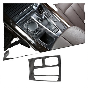 แผงครอบคอนโซลกลางคาร์บอนไฟเบอร์แท้สำหรับ BMW X5 F15 2014-2018 กรอบตกแต่งคันเกียร์ภายใน - Product Image 4
