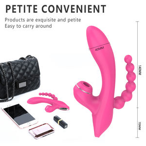 HLYC donna di vendita calda 3-in-1 indossabile telecomando clitoride stimolatore <span class=keywords><strong>Dildo</strong></span> ventosa rosa vibratore con funzione di riscaldamento sessuale - Product Image 6