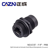 Enchufe impermeable RJ45 IP67 Macho Hembra Tipo roscado Conector impermeable Receptáculo roscado de plástico RJ45