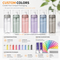 Flacon pulvérisateur à brume ultra fine en PET pour emballage cosmétique avec pompe PP et logo personnalisé