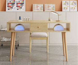Hot Sale Minimalist <b>Cheap</b> Nail Table Solid Wood Frame Manicure Table Desk Nail Supplies - Product Image 1