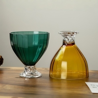 Verre en borosilicate de haute qualité, couleur naturelle, verre uni simple et luxueux, verre à vin, verre à champagne
