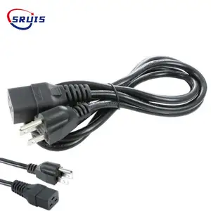 16awg 18awg US power cords with heat resistance cable USA 2pin plug to IEC C7 ac power cord