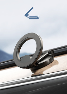 Universal ajustable altura Flexible plegable 3M adhesivo 360 grados giratorio magnético coche soporte de teléfono magnético montaje - Product Image 3