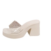 Sandales et pantoufles transparentes pour femmes, tendance été 2026, très populaires sur internet, super tendance, à semelle épaisse, style coréen