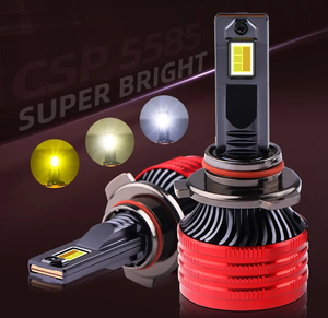 Auto Lighting System Chargeable Car Bulbs H1 H3 H11 H7 9005 9006 3000k 4300k 6500k Tricolor <b>LED</b> <b>Headlights</b> - Product Image 4