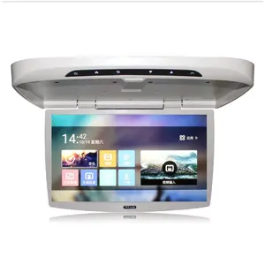 Moniteur LCD pour le plafond de voiture avec port USB et MP5, écran rabattable, 19 pouces, monté au plafond, pour Bus