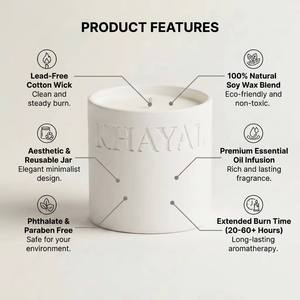 Luxury Ceramic Jar Scented Soy Wax <b>Candle</b> With Matching Color Gift Box For Modern Home Decor Wholesale Private Label <b>Set</b> - Product Image 4