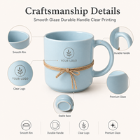 Mug à café en céramique avec logo personnalisé, 14/15 oz, anti-fuite, sans danger pour les aliments, avec boîte cadeau pour cadeaux de bureau, emballage personnalisé