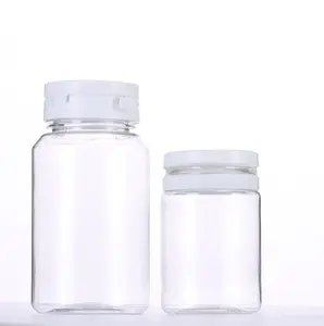 160ml PET plastik takviyesi şişe gözyaşı kurcalamaya dayanıklı kapak şişe hap kapsül Tablet