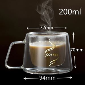 Nouvelle Tasse en Verre à Double Paroi Isolée Thermiquement, Style Élégant, Recommandée pour l'Export, pour Café, Lait et Usage Domestique - Product Image 3