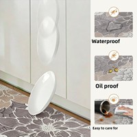 Tapis de sol de cuisine transfrontalier, absorbant l'eau, antidérapant, en PVC, motif floral, style classique chinois, résistant à l'huile, facile à nettoyer, long