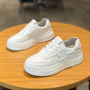 Chaussures pour femmes en cuir véritable, semelles épaisses, chaussures décontractées polyvalentes, chaussures de sport respirantes pour femmes - Product Image 6