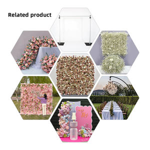 Décoration de mariage complète, ensemble de roses artificielles en soie couleur avoine, décorations murales pour mariage - Product Image 5