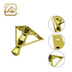 Wholesale Factory Suppliers Luxury Y Shape Cabinet Feet Triangle Furniture <b>Legs</b> 15cm Golden Furniture Making Accessories - Product Image 2
