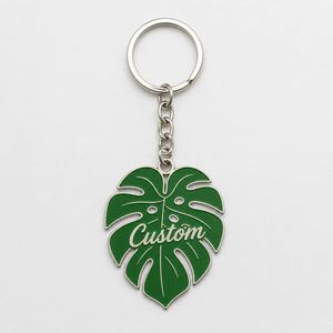 Porte-clés Monstera personnalisés en gros de haute qualité, figurines de feuilles tropicales, design de plantes vertes, décorations, souvenirs - Product Image 2