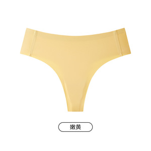 Ventes en gros de sous-vêtements pour femmes en soie glacée d'été, taille mi-haute, multicolores, pour le <span class=keywords><strong>yoga</strong></span>, le sport, le quotidien, lingerie intérieure, culottes sans couture - Product Image 4