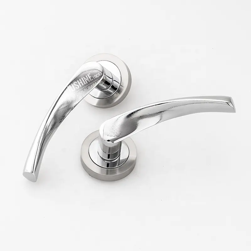 classic design wave aluminum eurp lever latch door handle lock set lever with lock