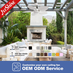 <span class=keywords><strong>Ventilateur</strong></span> de <span class=keywords><strong>plafond</strong></span> décoratif de 52 pouces, inspiré de la nature, avec 5 lames, lumière LED 3 couleurs, pour grandes pièces. - Product Image 4