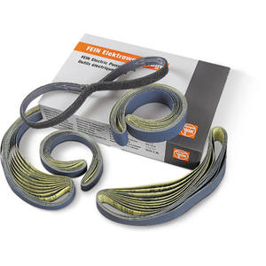 Bandes abrasives Fein Fiber P180 en oxyde d'aluminium bleu pour outils électriques - Product Image 1