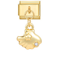 Vente chaude Ocean Series Bracelet à breloques italiennes plaqué or élastique en acier inoxydable pendentifs à breloques italiennes