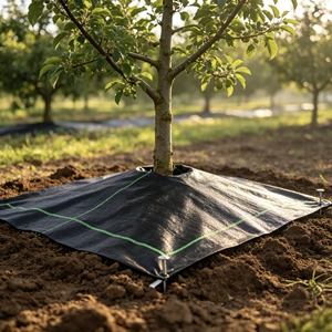 Toile de paillage anti-mauvaises herbes épaisse 90 g/m² en grand rouleau pour l'irrigation, l'agriculture, le sous-couche de copeaux de bois, les <span class=keywords><strong>allées</strong></span> et les chemins - Product Image 1