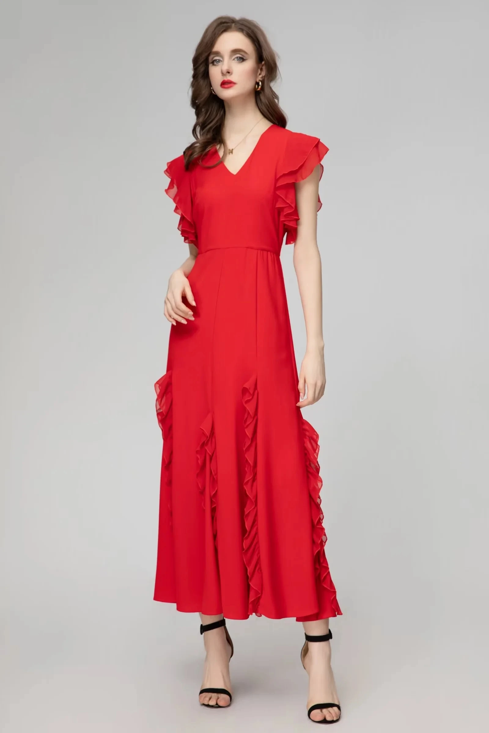 Shop Our XXL Long Red Dress 2024 Spring Special Occasion
