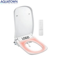 Abattant de toilettes intelligent électrique en forme de U, avec chauffage instantané, télécommande et fonction bidet, nouveau design pour salle de bain